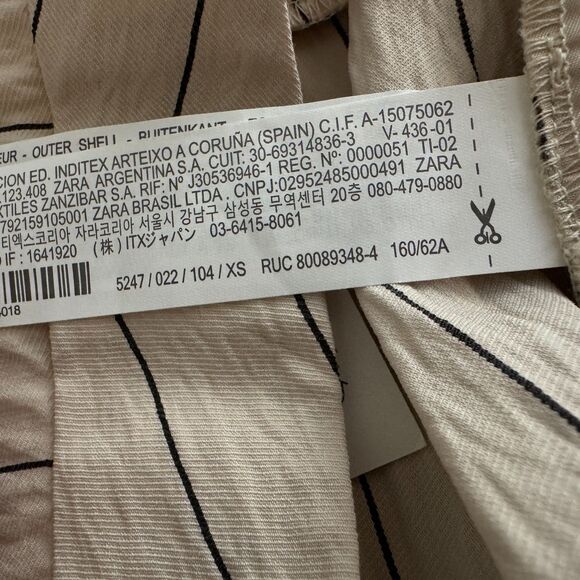 New Zara Flowing Striped Trouser Pants Women's Size XS - Picture 5 of 9